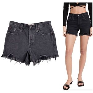 Free People Makai Cutoff Shorts in Washed Black Size 28